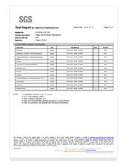 SGS 검사 결과서 SGS 검사 결과서